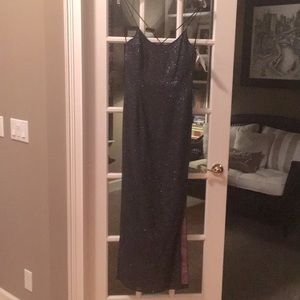 Reggio NWT Gorgeous Strappy and Glittery Gown w/Side Slit